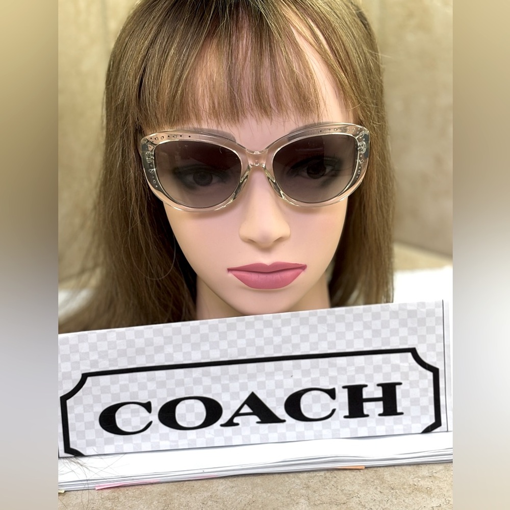 New Coach HC8172 L147 511111 Crystal Sunglasses Gradient Lenses - Picture 2 of 13